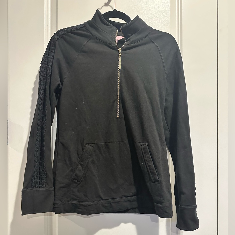 Lilly Pulitzer Black Zip-Up Jacket